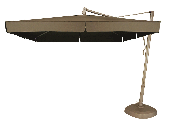 AKZ 10 Ft Square Sunbrella® Cantilever