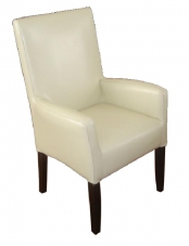 Allure Leather Dining Armchair — White