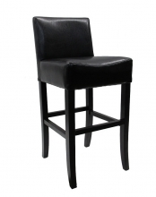 Brooks Leather Counter Bar Chair — Black
