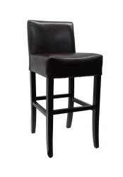 Brooks Leather Counter Bar Chair — Brown