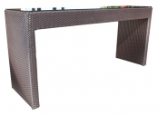 64 x 18 in. Commodore Rectangle Wicker Consul Table