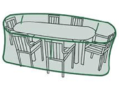 Large Oval/Rectangle Table and Chairs Set Covers