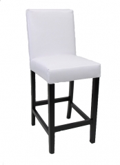 Haribo Leather Bar Chair — White