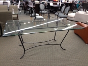 Madison Glass Iron Dining Table