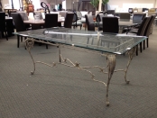 Medlar Glass Iron Dining Table