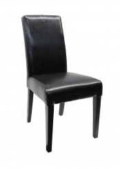 Clarksdale Leather Dining Chair — Black
