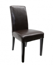 Clarksdale Leather Dining Chair — Brown