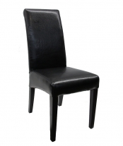 Oak Trail Leather Dining Chair — Black