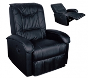 Riverdale Leather Relax Recliner — Black