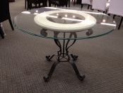 Sophia Glass Iron Dining Table