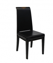 Tatiana Wood Back Leather Dining Chair