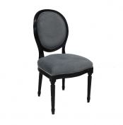 Madeline Wood Framed Round Back Dining Chair — Velvet