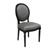 Madeline Wood Framed Round Back Dining Chair — Fabric