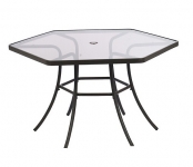 60 in. Hexagon Glass Dining Table